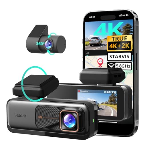 BOTSLAB 4K Dash Cam Front and Rear, 170° Ultra Wide 4K+2K...