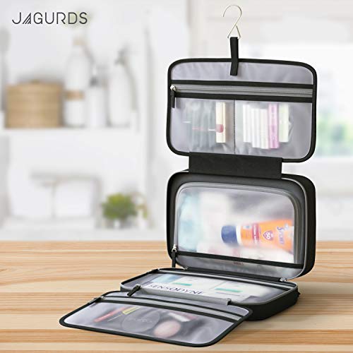 Jagurds Shower Bags For Men And Women - Hanging Travel Toiletry Bag In Black - Bathroom Travel Bag For Men #TOP5