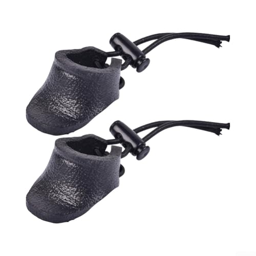 Protectores de pulgar 2 protectores de dedos de cuero vacuno grueso para mayor seguridad (negro)