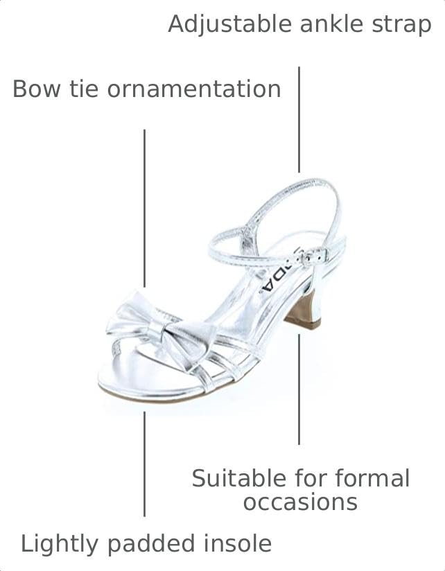 Image of Soda Girly-2 Children's Girl's Open Toe Slingback Block High Heel Sandals