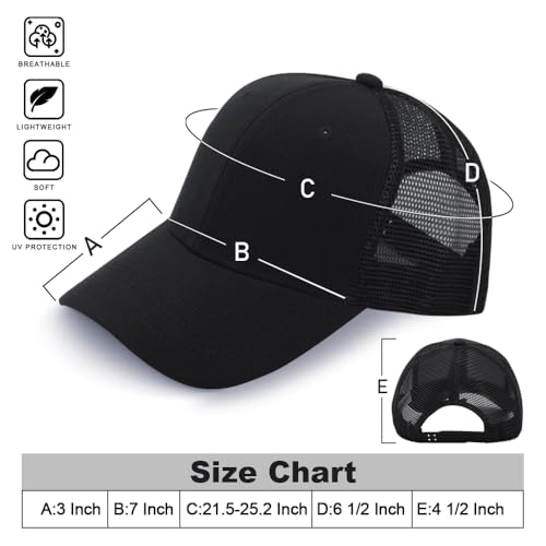 Image of ZH 24 Pack Blank Mesh Trucker Hats, Bulk Baseball Caps Adjustable for Men and Women, Wholesale Plain Snapback Caps