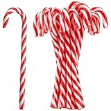 25Pcs Christmas Candy Cane Ornament, Twisted Tree Candy Cane Ornament for Xmas Holiday Party Favor, Christmas Tree Hanging Decoration(Red White)