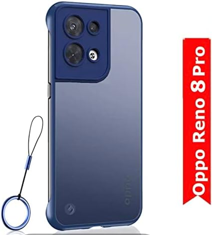 REALCASE Oppo Reno 8 Pro 5G Back Cover Case | Stylish Frameless Matte Hard Back Skin | Soft TPU Shock Proof Bumper Back Cover for Oppo Reno 8 Pro 5G (Blue)