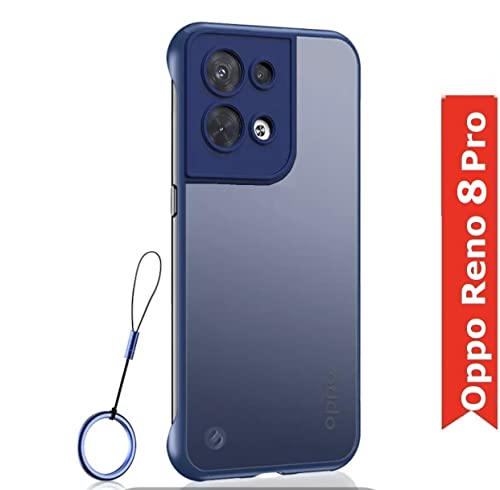 REALCASE Oppo Reno 8 Pro 5G Back Cover Case | Stylish Frameless Matte Hard Back Skin | Soft TPU Shock Proof Bumper Back Cover for Oppo Reno 8 Pro 5G (Blue)