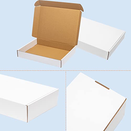 Wowxyz White Shipping Boxes 13X10X2" 25 Pack - Corrugated Cardboard Box Mailers For Small Business, Literature Mailer Box Packaging Supplies #TOP3