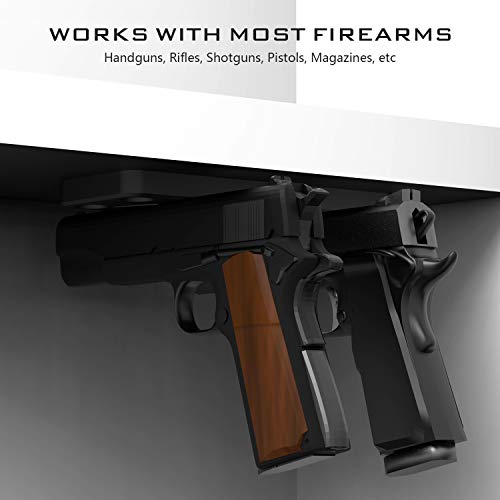 RPNB Magnetic Gun Mount & Holster for Vehicle and Home-HQ Rubber Coated 40 Lbs-Gun Magnet Firearm Accessories.Concealed Holder for Handgun,Rifle,Shotgun,Pistol,Revolver,Car,Safe (2 Packs)