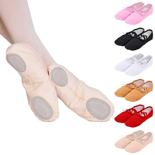 Yoga Ballet Shoes for Toddler Girls Satin Ballet Slippers Soft Soled Exercise Dance Shoes Indoor Walking Shoes3