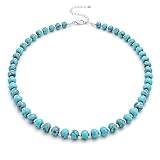 Sheplus Genuine Turquoise Beaded Necklace