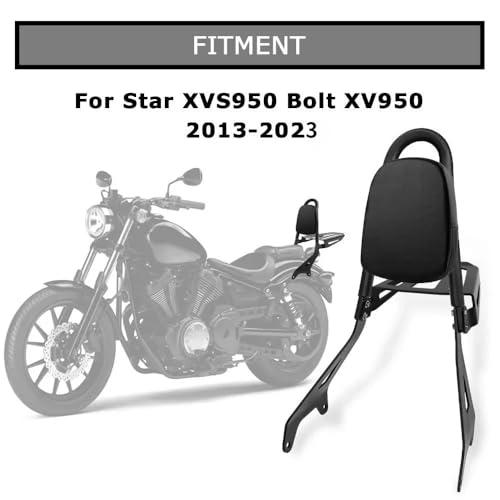 Sissy bar XV950 Bolt r-Spec con respaldo acolchado y parrilla de alta resistencia 3