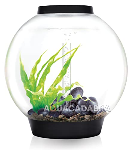 Image of biOrb Classic 60 Acrylic 16-Gallon Aquarium with Multi-Color Remote-Controlled LED Lights Modern Tank for Tabletop Display, Black
