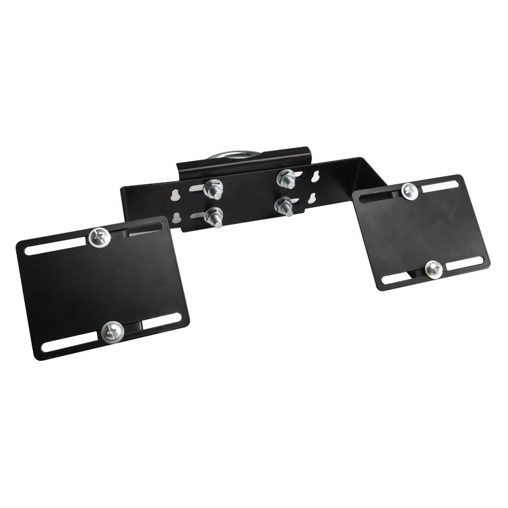 Staffa di montaggio per pannello solare regolabile per parete o palo, inclinazione di 35° per pannelli da 3 W-15 W, adatta per pali da 60-90 mm e fino a 440 mm di larghezza, acciaio nero