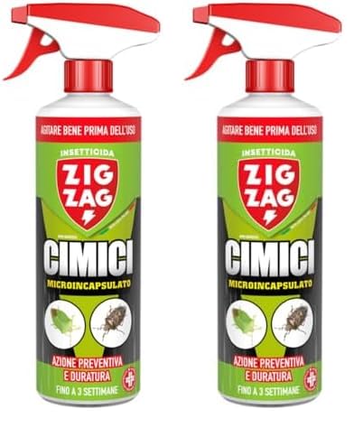 ZIG - ZAG Insetticida Spray Cimici, Azione Rapida e residuale, Flacone Specifico contro le Cimici e i loro nidi, formiche e scarafaggi, efficace fino a 3 settimane, 500 ml