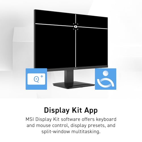msi PRO MP273Q E7 27-inch IPS 2560 x 1440 (QHD) Computer Monitor, 75Hz,Adaptive-Sync, HDMI, DP Port, VESA Mountable, Tilt, Speaker, 1ms, Black by msi - Image 2