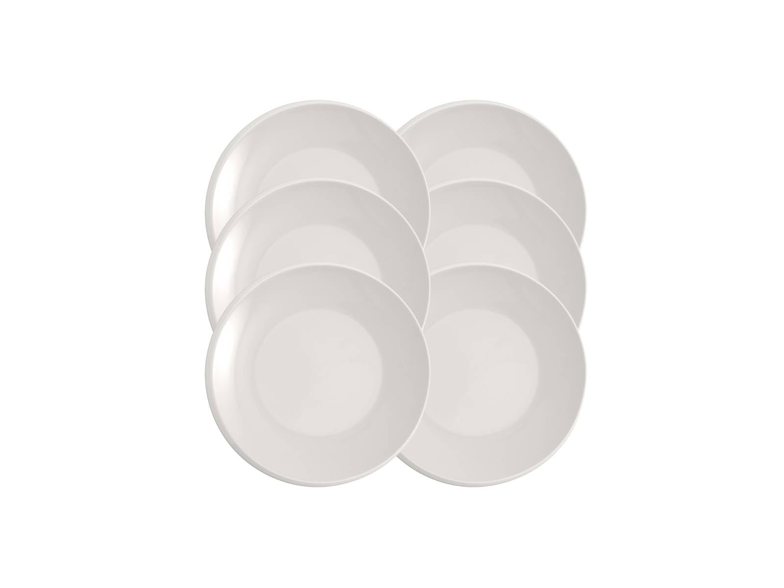 Villeroy & Boch White - Newmoon 6 X Dinner Plates, 27 Cm, Premium Porcelain,