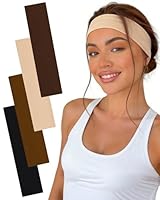 lulir Haarband Damen 4 Stück, Stirnband Damen Sport, Stirnband Elastische & Antirutsch, Haarbänder Dünn, Atmungsaktiv Breites Hairband, Haarband für Yoga, Kosmetik, Fitness, Gym, Workout