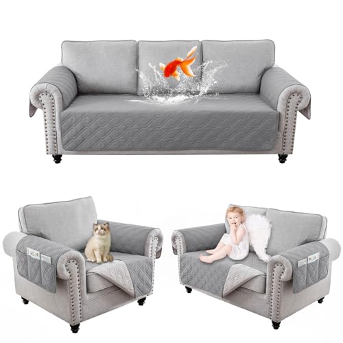 RAPRAP 100% Waterproof Sofa Cover with Side Pockets - Image 2