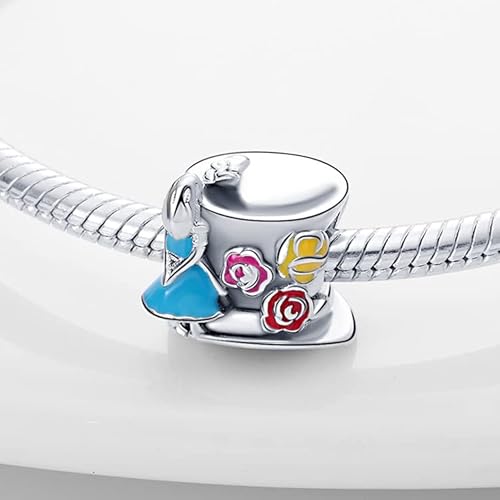 Lightdog Lady's Hat Bead Charms Jewelry Beads Fits Charm Bracelets For Woman-925 Sterling Silver Dangle Pendant Bead,Girl Jewelry Beads Gifts For Women Bracelet&Necklace #TOP1