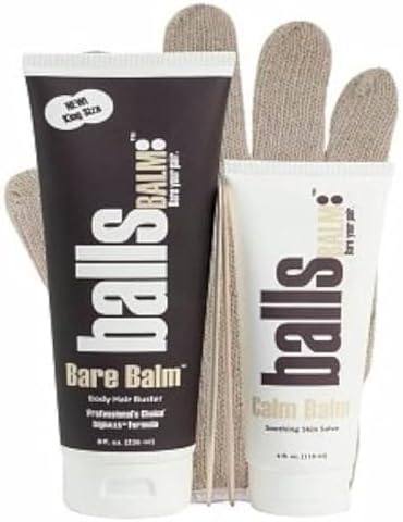 The Bare Pair King Kombo - Body Hair Management System (w/ Exfoliating Glove)