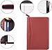 Gorbado Small Portfolio Organizer, A5 Zippered Business Portfolio, Junior Padfolio Folder Binder for Men Women,5 x 8 Writing Pad Included, Red