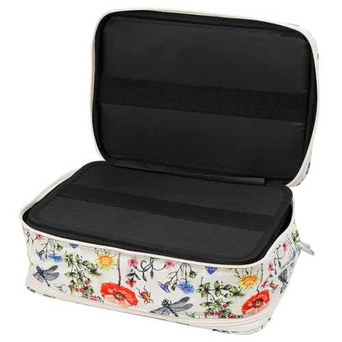 Image of 300 Slots Large Capacity Pencil Case with Dual Zipper - Twill Fabric, Rectangular Shape for Colored Pencils Storage - Ideal for Adults and Artists（White）