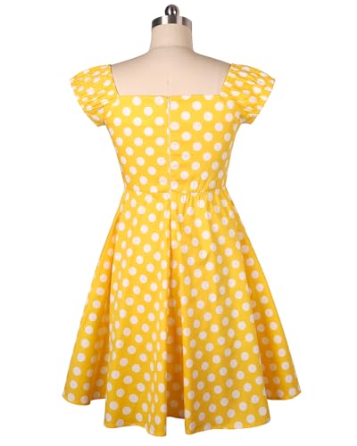 Image of YARN & INK Retro Swing Dresses for Women 1950s Vintage Rockabilly Clothes Pinup Clothing Cocktail Party Dress