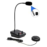 KOQICALL Window Intercom Dual-Way Intercommunication Microphone and Speaker Bank Window Intercom Glass Window Microphone Anti-Interference Noise Free for Business/Bank/Office/Hospital Counter