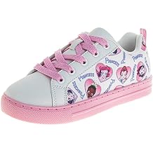Disney Princess Ariel Belle Snow White Tiana - Girls Low Top Casual Shoes White/Pink Size Little Kid - Big Kid