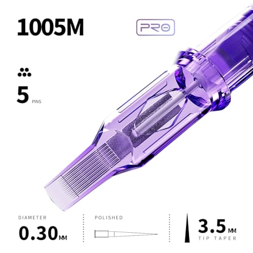 Image of Mast Pro Tattoo Cartridges 20Pcs Disposable Needles Bugpin Magnum 1005M