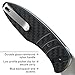 CRKT Trask Folding Pocket Knife: D2 Blade Steel, Deadbolt Lock, Everyday Carry, Plain Edge Sheepsfoot Blade with Satin Finish, Thumb Hole Open, Nylon Handle 5375