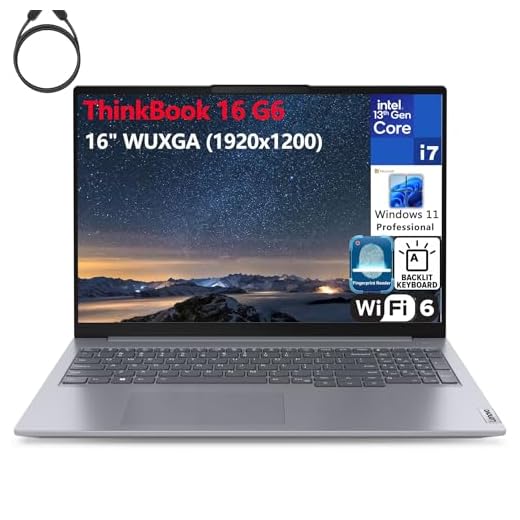 Lenovo ThinkBook 16 G6 16" FHD+ Laptop Computer, 13th Gen Intel 14-Core i7-13700H, 32GB DDR5 RAM, 1TB PCIe SSD, WiFi 6, Bluetooth 5.2, Backlight Keyboard, Fingerprint Reader, Windows 11 Pro, Tilsiy