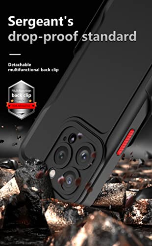Hitaoyou Iphone 14 Pro Case, Phone Case Iphone 14 Pro, Heavy Duty [3 Layers] Shockproof Full Body Rugged Hybrid Case For Iphone 14 Pro 6.1" With Kickstand Belt Clip Holster Cover #TOP3