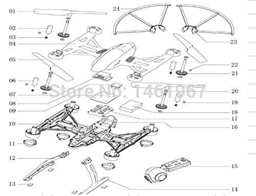 Parts & Accessories JXD 509 509W 509V 509X RC Quadcopter Spare Parts Motor bldes Protective Guard Frame Landing Gear Battery etc - (Color: 1 Pair Landing Gear)