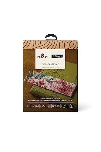 DMC Kit de punto de cruz con diseño de ramas de peonía