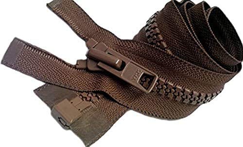 Fermeture éclair YKK Vislon n°5 marron 91 cm séparable pour veste