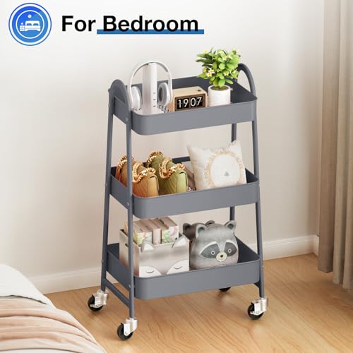 Save 40% on OLIXIS 3-Tier Rolling Storage Cart with Lockable Wheels - Image 6