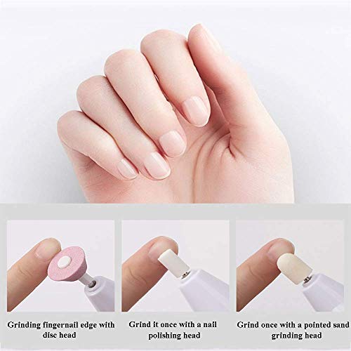 Conjunto de manicure elétrico, conjunto de lixa elétrica portátil profissional de manicure pedicure