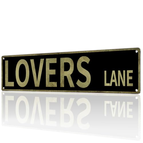 MOLESS “Lovers Lane" Y2K Room Wall Decor Aesthetic –16x4″ Vintage Street Signs for Bedroom | Sassy Posters Decorations for Downtown Girl Room Girly Bedroom Teen College Dorm, 2368