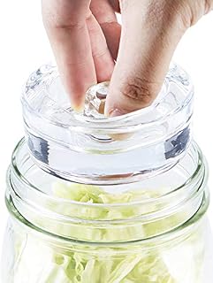 4-Pack of Fermentation Glass Weights with Easy Grip Handle for Wide Mouth Mason