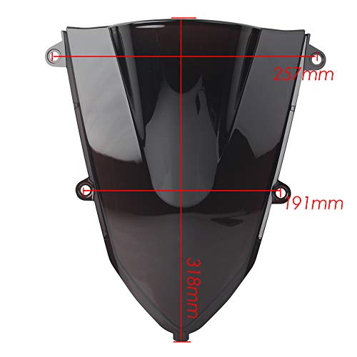 YLHAPPY Windshield Windscreen Windproof Compatible with Honda CBR 500R CBR500R 2020 2019 2020 Motorcycle ABS Accessories Double Bubble (Color : Black)