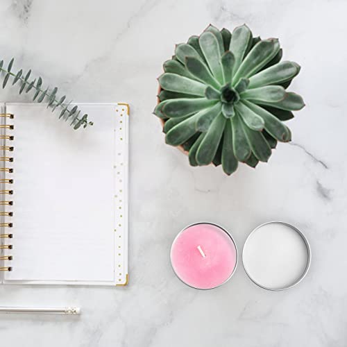 Tosnail 36 Pack 4 Oz Aluminum Round Tins Empty Tins Candle Tins Spice Tins With Screw Top Lids #TOP6