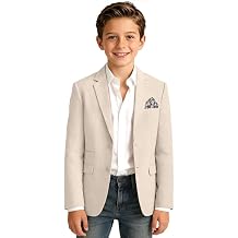 Linen Boys Blazer Slim Fit Casual Sports Coat Summer Suit Jacket Tux Outfit