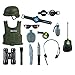 Perfeclan 14x / Set Kit di Attrezzi Giocattolo per Bambini Costumi All'aperto Abbigliamento Militare Modello di Caschi