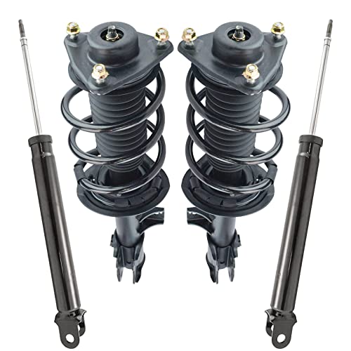 Image of TRQ Front and Rear Complete Strut Assembly & Shock Absorber Kit Complete Strut & Coil Spring Assembly Compatible with 2010-2015 Hyundai Tucson 2011-2016 Kia Sportage