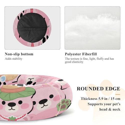 Lit pour animal domestique S rose bière dessin animé