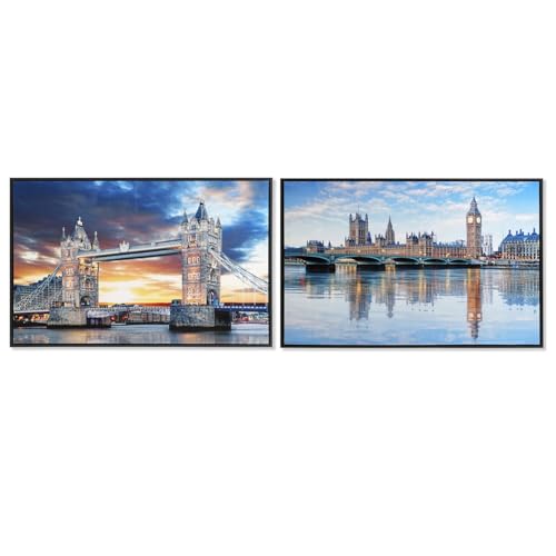 Tableau toile Londres 90x60 cm de salon moderne déco - 2