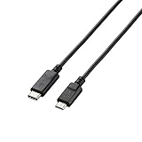 エレコム USBケーブル Type C (USB C to mini B) 1.5m USB2.0認証品 0.5A出力 最大480Mbps ブラック U2C-CM15NBK