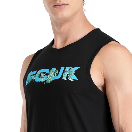 Image of FCUK Men's Solid Regular Fit Fashion Vest