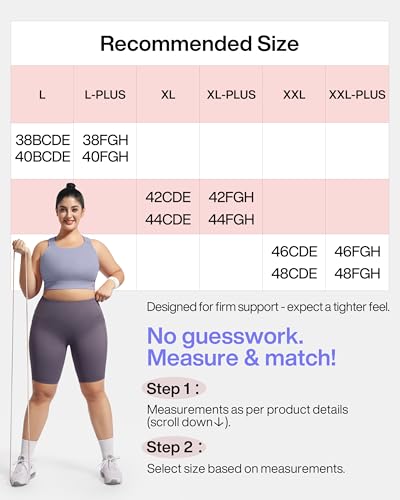 Image of Plus Size Sports Bras Medium-High Support Adjustable Racerback High Neck Wireless Everyday Workout Running Bra for Women