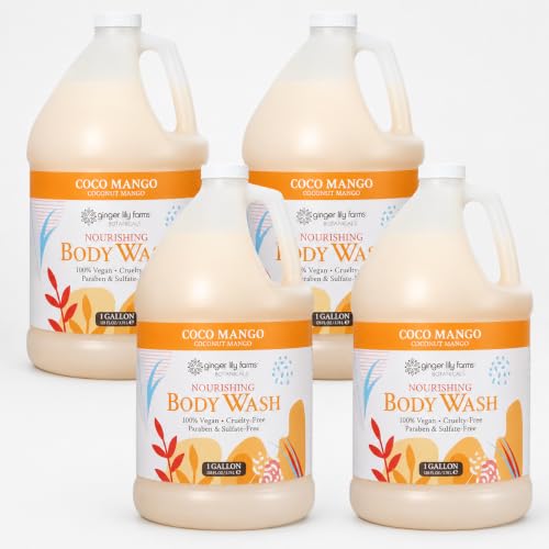 Image of Ginger Lily Farms Botanicals Body Wash, 128oz /4pk, Coco Mango