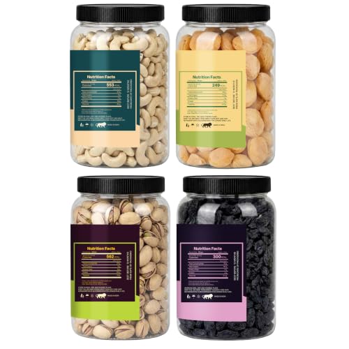 Image of LILA DRY FRUITS Dry Fruits Combo Pack Cashews, Pistachios, Apricots & Black Raisins 100 Gms x 4 Mixed Dry Fruits for Healthy Snacking Perfect for Gifting